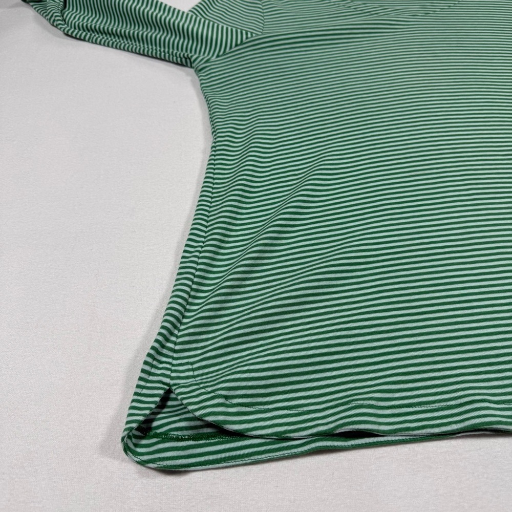 J.Jill 3/4 sleeve Green & Aqua Striped 100% Pima Cotton women large petite - Picture 5 of 7